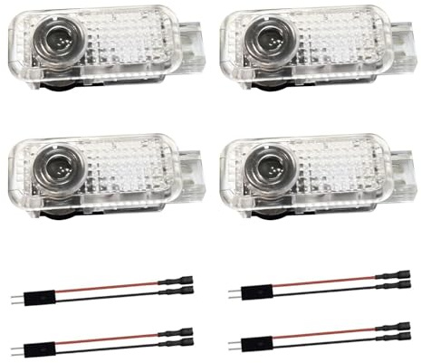 Krewua 4 PCS car door lights, car door logo projector lights for A1/A3/A4/A5/A6/A7/A8/Q2/Q3/Q5/Q7/Q8/TT/R8, very nice gift