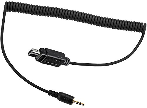 PHOLSY N10 Kamera Fernauslöser Anschlusskabel 2,5 mm Klinke (Kabel, Verbindungskabel) für Auslöser (z.B.Timer-Fernauslöser) und für Nikon Kameras - Ersatz für Spiral-Verbindungskabel Nikon 2,5mm-DC2