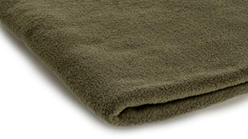 Polar Antipilling Fleece Stoffe 200 g / m² von allerbester Qualität erhältlich in 50 Farben 50 x 155 cm (Nr 42 Dunkle Olive)