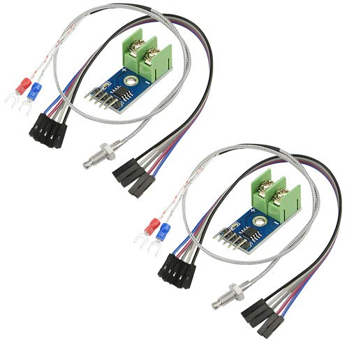 BGTXINGI 2PCS DC 3-5V MAX6675 Thermoelementmodul Mini Board und 2PCS K Typ Thermoelement Temperatursensor mit Kabel