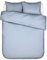 ESSENZA Bettwäsche Minte Eisblau, 155x220 + 1x 80x80 cm - 100% Baumwollsatin 300TC - Uni