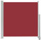 vidaXL Auvent Latéral Rétractable de Patio Store Latéral Brise-Vue Abri Soleil Jardin Terrasse Balcon Exterieur Résistant aux UV 160x300 cm Rouge
