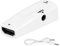 Interfaz Multimedia HD a VGA 1080P HDMI Hembra a VGA Hembra Adaptador Convertidor con Cable de Audio(White)