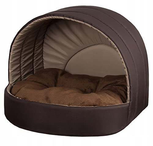 Best For Pets Hundehütte Hundebett Tierbett Katzenbett (Braun, 50x46 cm)