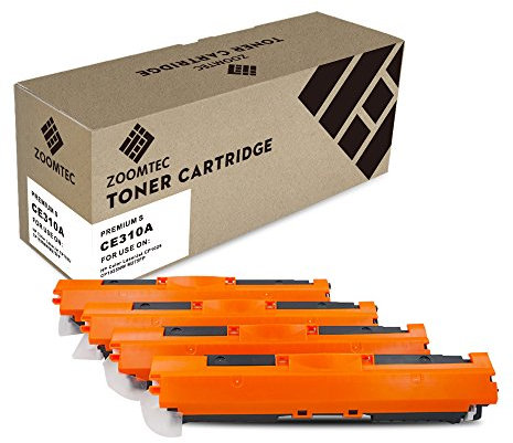 ZOOMTEC Kompatibel 126A CE310A Tonerkartusche Ersatz für HP Colour Laserjet CP1025 CP1025NW CP1020 Laserjet Pro 100 Color MFP M175 M175A M175NW M275 TopShot M275 (Schwarz Giano Magenta Gelb)