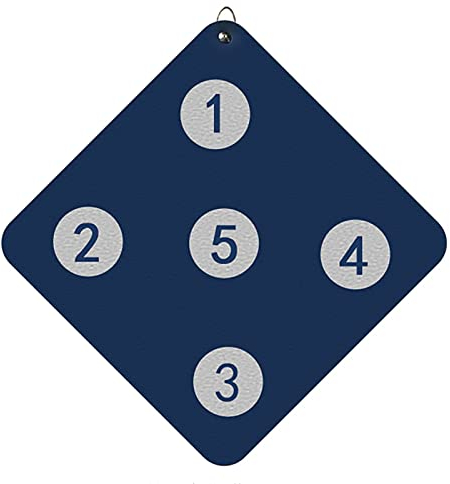 BeiLiHe Fechtziel für Säbelfolie und Degen mit fünf Bullseye – Selbsttrainings-Hilfsschwertziel – Heimfechtenausrüstung für Kinder- und Erwachsenenfechter, 33 x 33 x 0,5 cm (Color : Dark Blue)