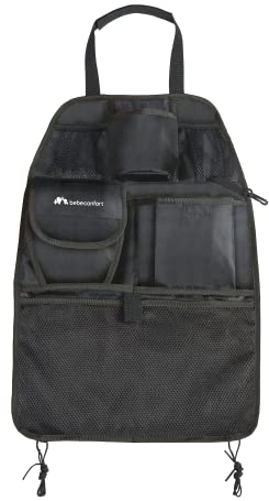 Bebeconfort Organizador para el Asiento Trasero del Coche, Ajuste universal, Almacenaje para Niños con Bolsillos, Portabiberones, de Juguetes para niños, Desde el nacimiento