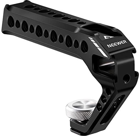 NEEWER Camera Top Handle, Impugnatura Universale per Hot Shoe, Piattaforma di Stabilizzazione Video Leggera per Fotocamera con Attacco Cold Shoe con Microfono, Luce, Monitor-ST28