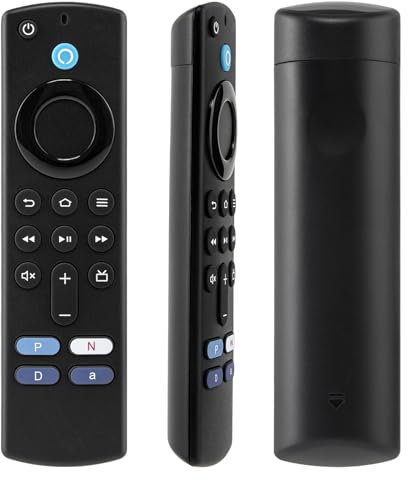 Sostituzione del Telecomando Vocale di 3a generazione Adatta per Fire TV Device, per Fire TV Cube, per Fire TV Stick Lite/4K Max, per Fire TV 3a generazione, con 4 pulsanti popolari