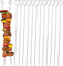 Juego de 12 Pinchos de Acero Inoxidable para barbacoa, Pinchos Morunos de Metal, Palos para Barbacoa, Brochetas de la Parrilla Reutilizables, 40cm