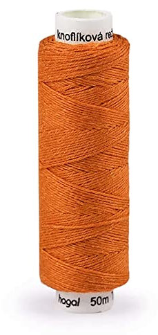 50m Nähgarn Leinen-Garn Leinenzwirn Klöppelgarn Nähfaden Leinengarn Farbwahl, Farbe:orange