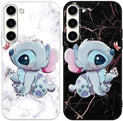 Omyzo [2 Stück Handyhülle für Samsung Galaxy S23 5G Hülle 6,1,Karikatur Anime Case mit Niedlich Muster Design Cover Weiche Stoßfest TPU Silikon Schutzhülle für Samsung S23 5G
