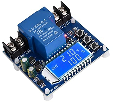 Nizirioo Monitor per batteria a bassa tensione, protegge DC 6 V-60 V, modulo controllore automatico on/off con display LCD per batteria al litio e batteria al piombo acido