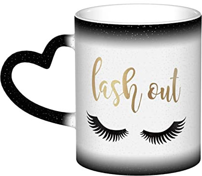 TOLKAT Wimpern-Tasse mit Farbwechsel, geeignet für Geburtstag, Halloween, Jahrestag und Weihnachten