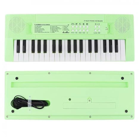 electronic keyboard for beginners 37 Keys Electronic Keyboard Piano Digital Music Key Board With Microphone Musical Enlightenment Yellow And Green (Color : Green)