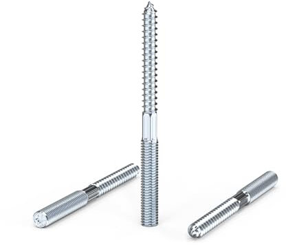 Vite a Doppio Filetto M8x100, Viti Prigioniere, Filettatura Doppia M8, in Acciaio Inox, Vite Per Legno, Viti Filettate, Tasselli