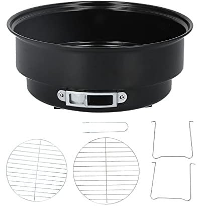 Holzkohlegrill, Barbecue-Grill, kleiner Grill, für den Außenbereich, Mini-Rundgrill-Set, tragbarer Holzkohlegrill aus Eisen für Zuhause, Küche, Grill, Picknick, Camping