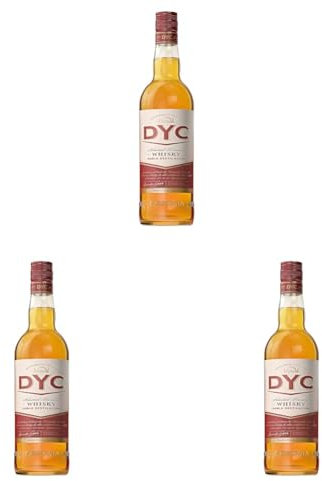 Dyc Doble Destilación Whisky 40% Alcohol, 1000ml (Paquete de 3)