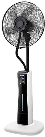 Ventilateur Brumisateur Avec Télécommande Ventilateur Sur Pied Oscillant 3 Vitesses Avec Réservoir D' Eau de 42L Ventilateur Industriel for Jardin Terrasse et Atelier