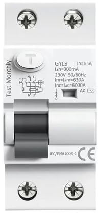 Disjoncteur différentiel électromagnétique de type AC, disjoncteur différentiel AC ELCB 2 pôles 25A 40A 63A 100A RCD 30mA 100mA 300mA(2P 25A,30mA)