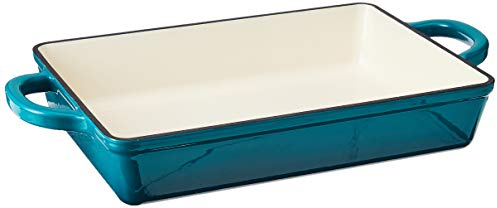 Crock Pot Artisan Lasagnepfanne, emailliertes Gusseisen, 33 cm, Blaugrün Ombre