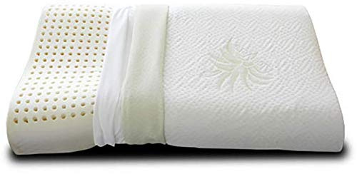 EVERGREENWEB Zervikal-Kissen,9 cm hoch, orthopädische Nackenstützkissen, Doppelwellenkissen aus Aloe Vera und Baumwolle mit abnehmbaren Bezügen, 100% Memory Foam Kissenbezüge, Medizinisches Gerät