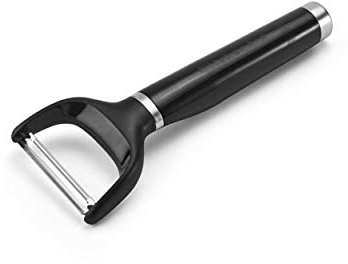 KitchenAid KE145OHOBA Y Peeler with Ergonomic Handle and Single Edge Blade – Dishwasher Safe with Protective Cover, Plastic, Black