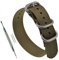 MZBUTIQ 22mm Khaki Uhrenarmband Ballistisches Nylon Strap Extra Lang Herren Matte Silberne Schnalle