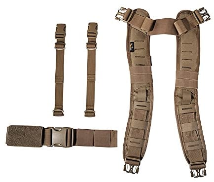 Tasmanian Tiger TT Rig Adapter Set für Verbindung von TT Assault Pack 12 Rucksack und TT Chest Rig MKII, Coyote Brown
