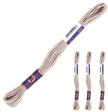 3 Docken Stickgarn je ca. 8m / Sticktwist 100% Baumwolle Stickerei verschiedene Farbwahl, Farbe :7422 helles flieder