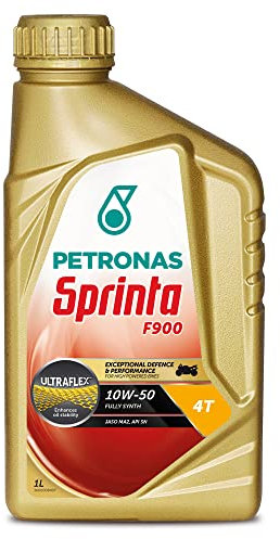Petronas Sprinta Olio Motore 4T 100% Sintetico 4 Tempi F900 10W-50 - Confezione da 1 Litro