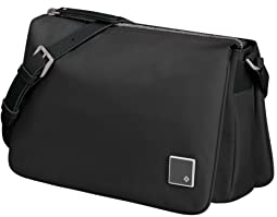 Samsonite Essentially Karissa - Schultertasche M mit 3 Fächer, 28 cm, Schwarz (Black)