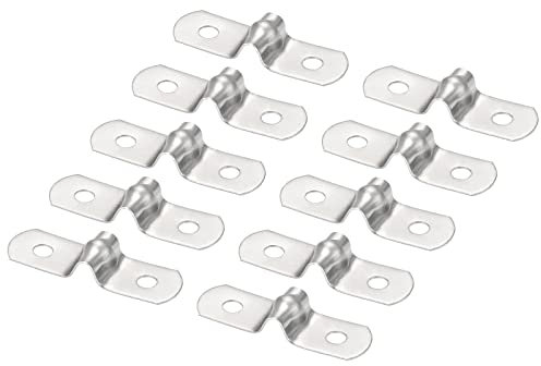 QUARKZMAN 0,2 Pouce Rigide Collier de Serrage x 16 Pièces Inox Acier Tension Attache Grillage Rigide Clips pour Tuyau Fixation