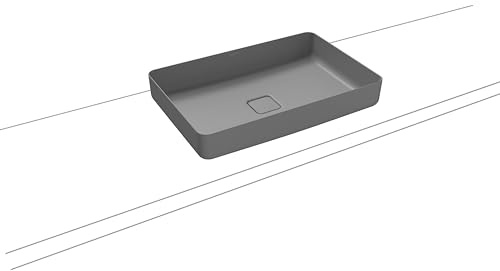 Kaldewei MIENA Waschtisch-Schale, 3185, 580x380 mm, ohne Überlauf, 909506000, 909606003663, Farbe: cool grey 30