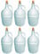 ACAN Tradineur - Pack de 6 Garrafones de cristal con forro de plástico - Capacidad de 5 Litros - Botella para el almacenaje y conservación de bebidas- diámetro 18 x 37 cm - Color Blanco