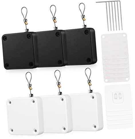 DOITOOL 6sets Automatic Door Closer No Drilling for Home Bedroom Door Closer Stopper