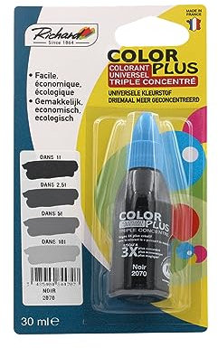 Générique Colorant Universel TRIPLE CONCENTRE Pour peinture jusqu'a 10 Litres - 30ml – Made in France - NOIR - 2070