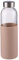 Glass Water Bottles 500ml with Protective Sleeves Silicone Glass Beverage Juice Drinking Bottle Screw Lid Reusable for Sports Gym Outdoor Travel Hiking School Office (Beige - Plain 3/4 Sleeve)