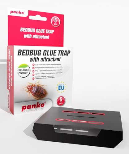 5X Bettwanzenfalle Klebefalle Bettwanzen Falle Köder Monitorfalle mit Lockstoff Bettwanzen-Bekämpfung