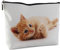 Kytpyi Pochette Maquillage, Petite Trousse de Toilette, Style Chat Mignon Trousse Maquillage pour Amoureux des Chats, Trousse de Toilette Personnalisé Portable pour Festival Anniversaire Cadeau
