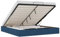 vidaXL Ottoman-Bett ohne Matratze Blau 160x200 cm Stoff, Bettrahmen, Bettgestell mit Stauraum, Polsterbett, Bettgestell, Bettrahmen mit Stauraum, Bett
