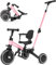 XJD 5 in 1 Dreirad, Laufrad ab 1 Jahr mit Schubstange für Kinder ab 1-4 Jahre, Laufräder Laufrad mit Abnehmbaren Pedale und Verstellbarer Sitz, Kinderdreirad, Baby Fahrrad (Rosa)
