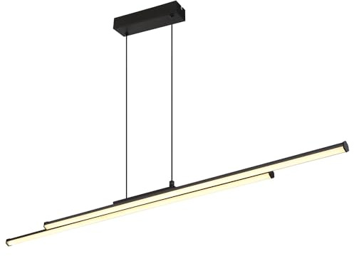 Pendant Lamp Dining Table Light Matte Black LED Pendant Lamp Living Room Light 24 W 1800 lm Warm White L x H 100 x 120 cm