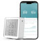 Aideepen Smart WiFi Thermometer-Hygrometer Innen, Mini Temperatur- und Luftfeuchtigkeitssensor mit APP-Alarm, Kompatibel mit Alexa/Google Home, HD-Display (ohne Batterien)