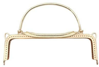 DSFIHJO Clutch Bag Verschluss 22CM Rechteck Präge Vintage Mit Griff Rahmen for Taschen Damen Metall Geldbörse Verschluss Tasche DIY Handtasche Zubehör(22CM LightGold)
