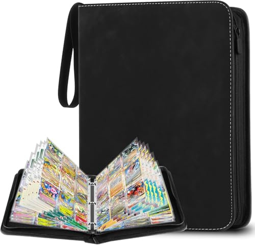 Album Cartas, Album para Cartas Magic, 900 Album Cromos, Álbum de Cartas Coleccionables, Carpeta Cartas Transparente, Negro