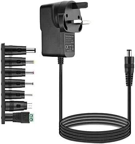 5V 2A Power Supply Adapter,Universal AC to DC Power Adapter 100-240V with 7 Tips DC Plug Adapters AC Charger for LED Strip Lights, Android, Router, TV Box, Speaker and Tablet more 5V Home Appliances