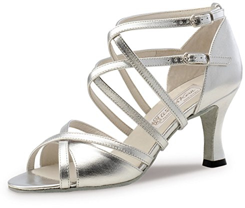 Werner Kern Damen Tanzschuhe Eva 6,5 - Farbe: Silber - Größe: UK 4