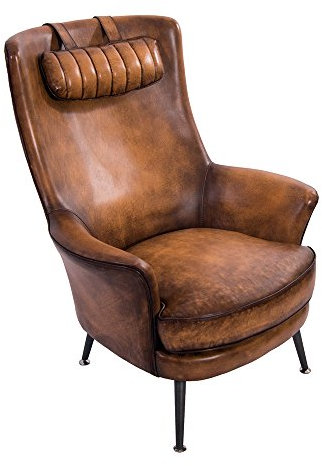 Vintage Line Schalensessel Sunderland Carter Brown Ledersessel Sessel Leder Echtleder Armlehnsessel