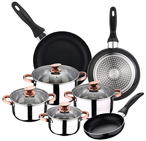 Set Bateria 8pc SIP + Set 3 sartenes 16/20/24